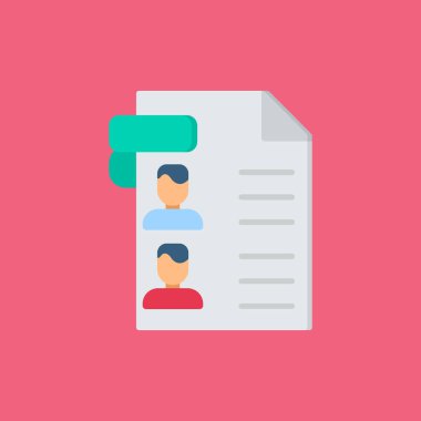 iş insanlar düz simgesi