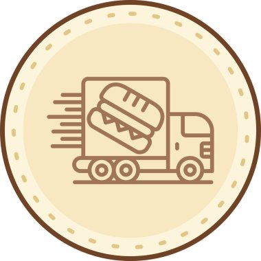 Kamyon. Web simgesi basit illüstrasyon