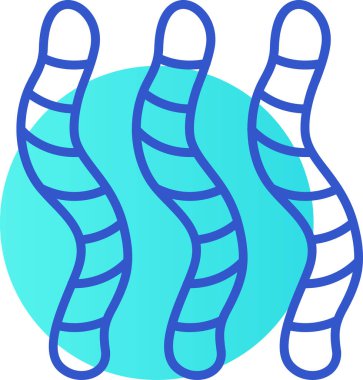 Mavi bir rengin çizgi film arkaplanının vektör çizimi