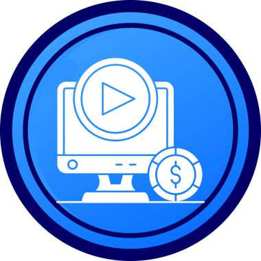 para simgesi, vektör illüstrasyonlu video oynatıcı