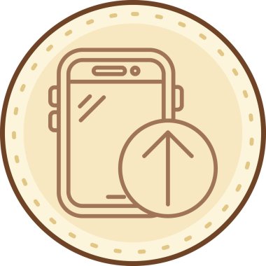 Cep telefonu. Web simgesi basit illüstrasyon