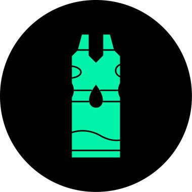 Benzersiz su şişesi vektör simgesi