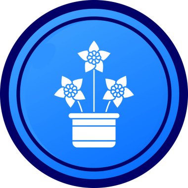 Çiçek. Web simgesi basit illüstrasyon