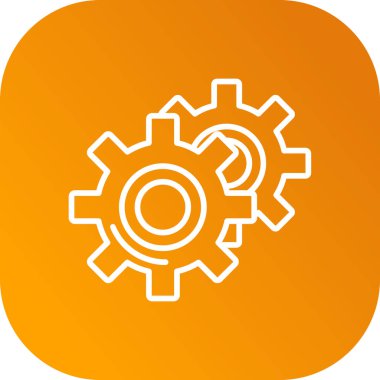 vektör ayarı simgesi, basit illüstrasyon