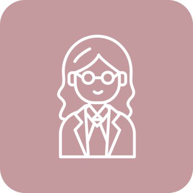 Rozet stili kadın öğrenci avatar simgesi