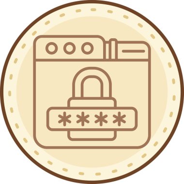 Güvenli bir simgenin vektör illüstrasyonu