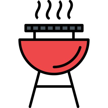 ızgara simgesi, vektör illüstrasyonu