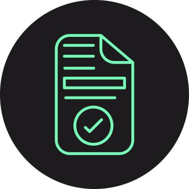 Kontrol listesi simgesi vektör illüstrasyonu