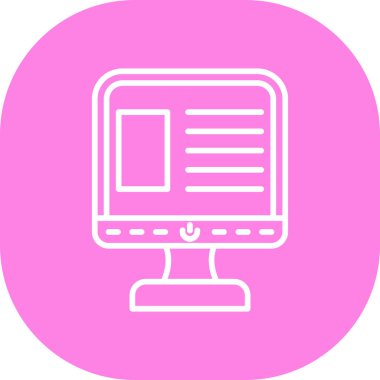 Bilgisayar. Web simgesi vektör illüstrasyonu