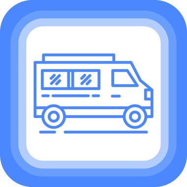 Otobüs. Web simgesi basit illüstrasyon