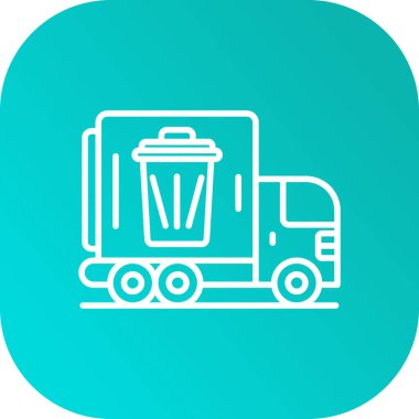 Düz biçimli vektör bin simgesi