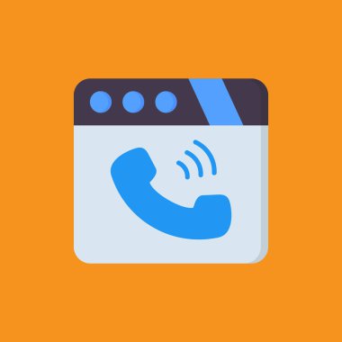 telefon arama simgesi, vektör illüstrasyonu