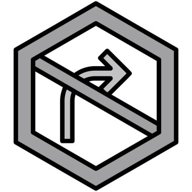 Yol işareti simgesinin vektör illüstrasyonu