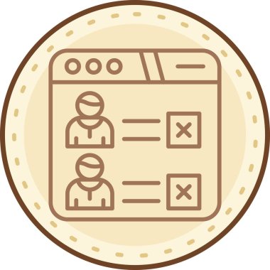 Hesap kartı simgesi - taslak biçimi