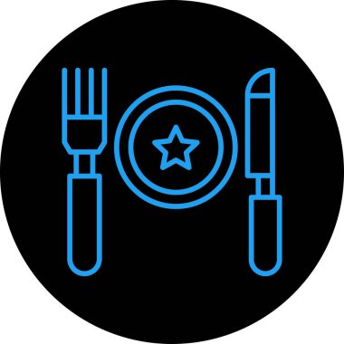 Restoran yemek kutsal kişilerin resmi, vektör çizim