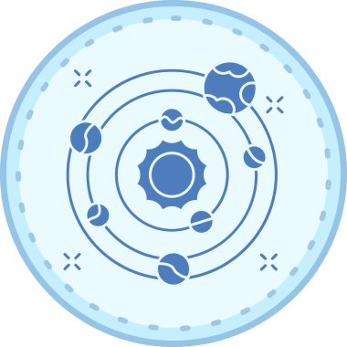 Mavi topun arka planının vektör çizimi