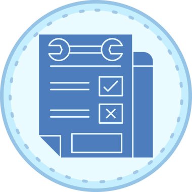 Kontrol listesi. Web simgesi basit illüstrasyon