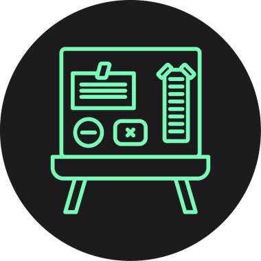 vektör lcd simgesi illüstrasyonu