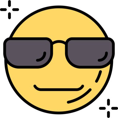 Güneş gözlüğü. Web simgesi basit illüstrasyon