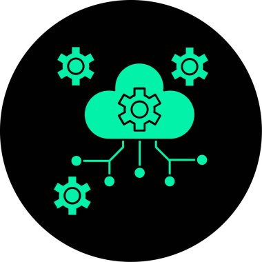 Modern bulut simgesinin vektör illüstrasyonu