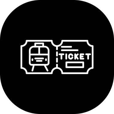 vektör tren bileti simgesi