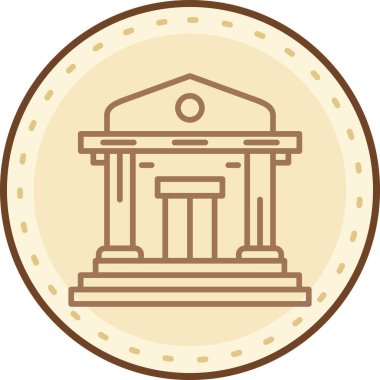 Bir paranın modern simgesinin vektör çizimi