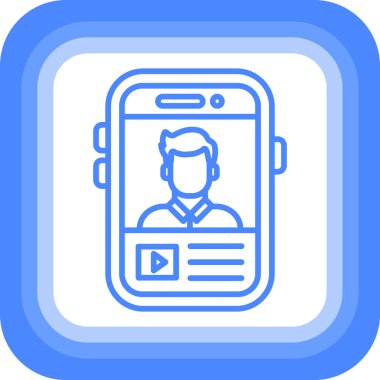 Cep telefonlu bir akıllı telefonun vektör çizimi