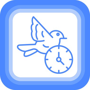 Bir saat simgesinin vektör illüstrasyonu