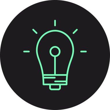 Ampul vektör simgesi şeffaf arkaplanda izole edildi