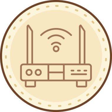 Wifi simgesi, vektör illüstrasyonu