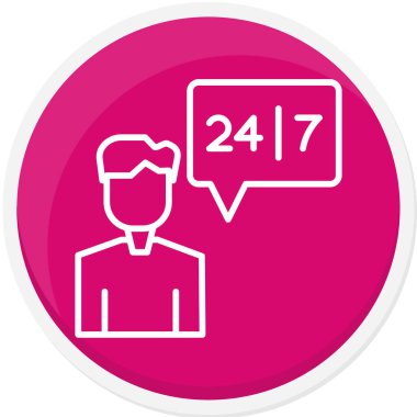 2477 kabartma simgesi. Bu düz yuvarlak sembol beyaz arkaplanda pembe ve gri renklerle çizilmiştir..