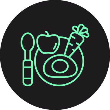 Gıda simgesinin vektör illüstrasyonu