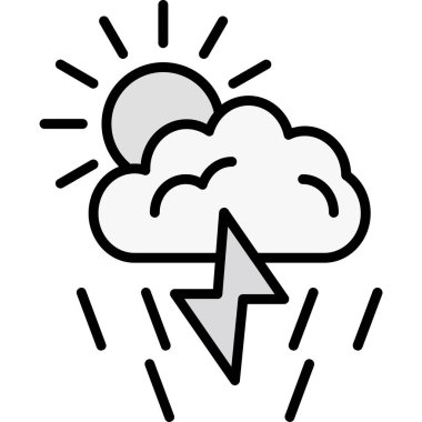 Bulut. Web simgesi basit illüstrasyon