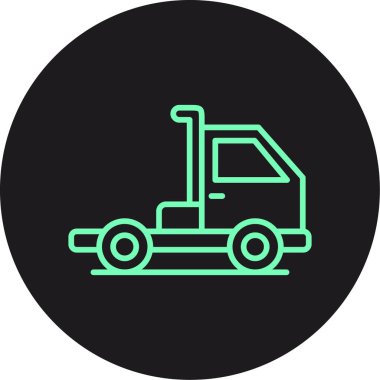 Bir kamyon simgesinin vektör çizimi