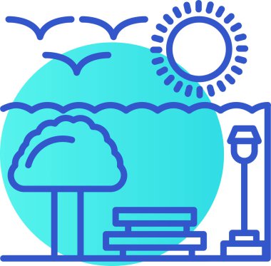 Bir kitap ve güneşin vektör çizimi