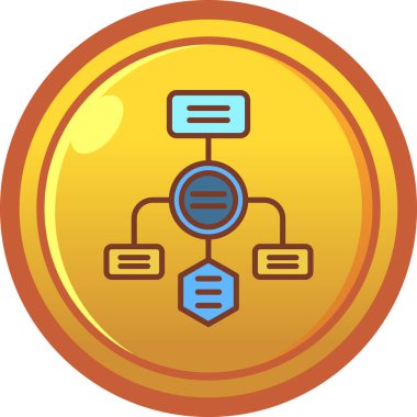 ağ paylaşım simgesi, vektör illüstrasyonu