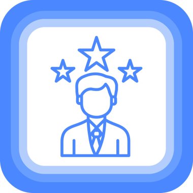 İş adamı. Web simgesi basit illüstrasyon