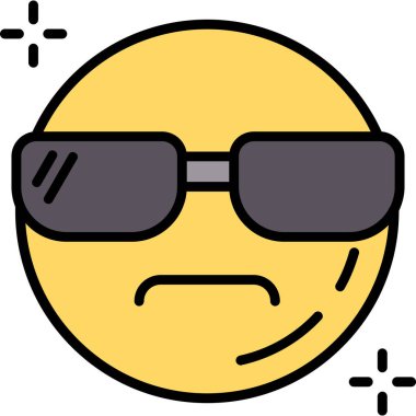 Gözlük. Web simgesi basit illüstrasyon