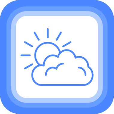 Bulut. Web simgesi basit illüstrasyon