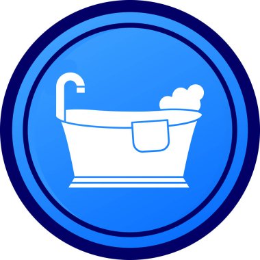 Moda tarzında izole edilmiş banyo küveti simgesi