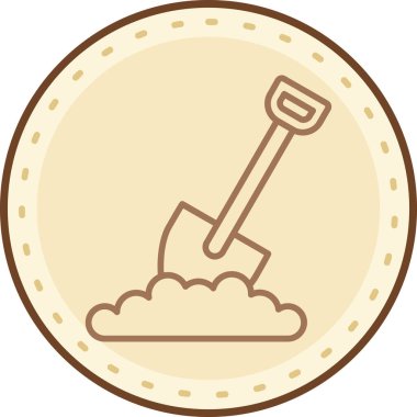 Kürek simgesinin vektör illüstrasyonu