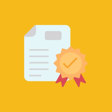 rozet vektörü düz renk simgesi