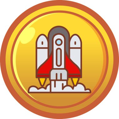 Bir roket simgesinin vektör çizimi