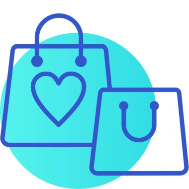 Alışveriş çantası. Basit resimleme