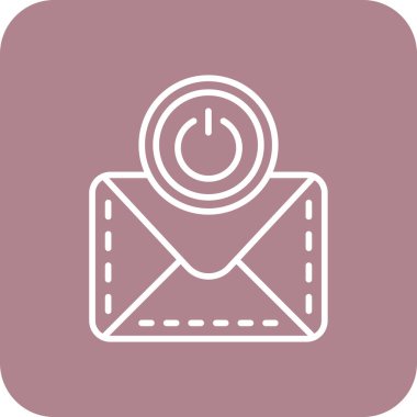 E-posta. Web simgesi basit illüstrasyon