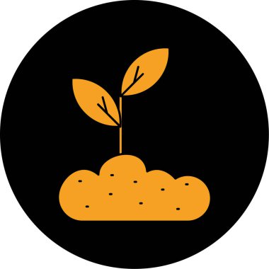 Bitki simgesinin vektör illüstrasyonu