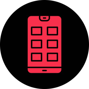 Cep telefonu simgesinin vektör illüstrasyonu