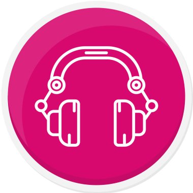 Kulaklık. Web simgesi basit illüstrasyon