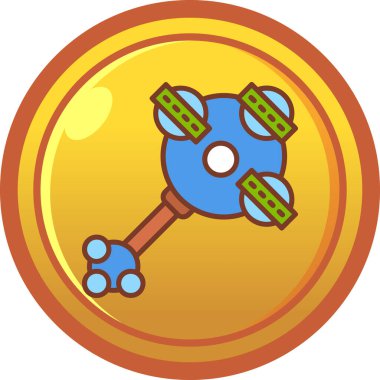 Bitcoin kripto para birimi simgesi. bitcoin vektör simgesinin çizgi film biçimi