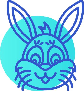 Tavşancık. Web simgesi basit illüstrasyon